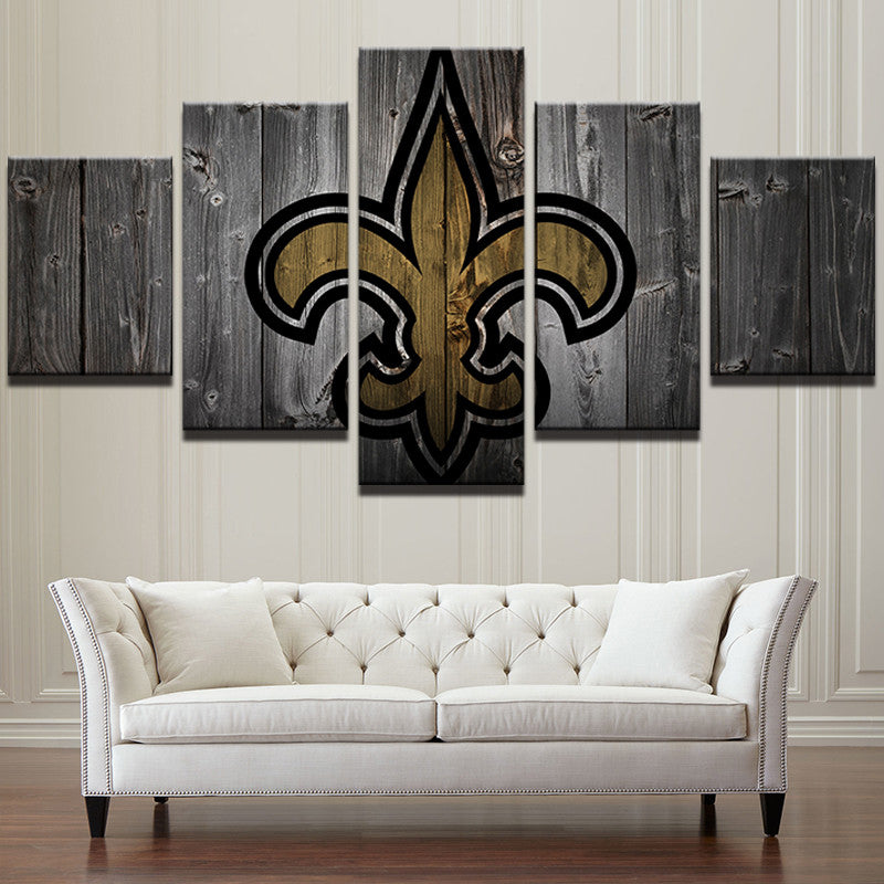 New Orleans Saints Football Canvas Barnwood Style - The Force Gallery