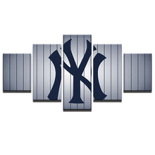 New York Yankees Pin Stripes Large Framed Canvas - The Force Gallery