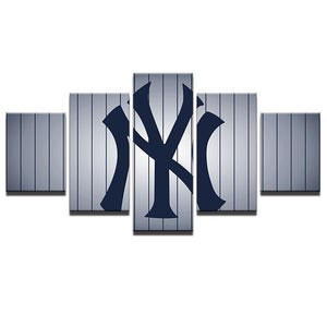 New York Yankees Pin Stripes Large Framed Canvas - The Force Gallery
