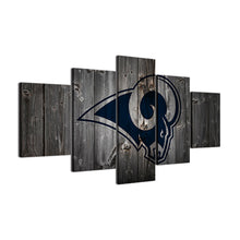 Los Angeles Rams Football Canvas Barnwood Style - The Force Gallery