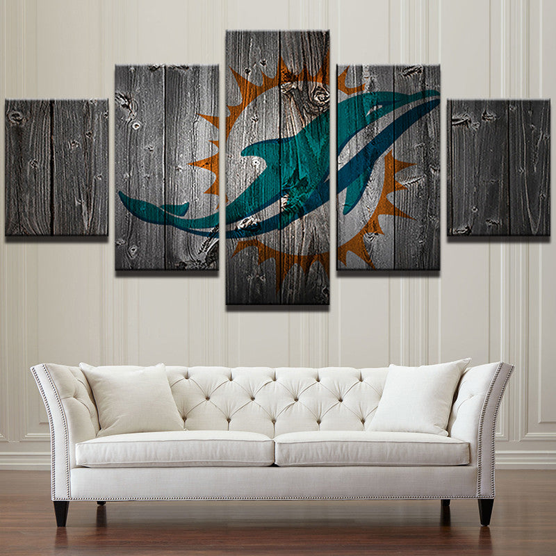 Miami Dolphins Imperial 14 x 18 Custom Print Locker Room