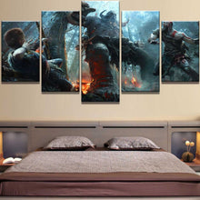 God of War Kratos Battle Giant 5 Piece Canvas Wall Art Home Decor - The Force Gallery