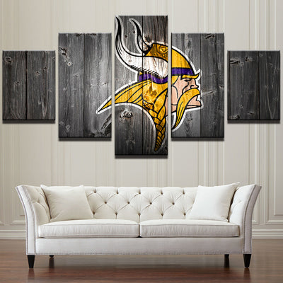 Minnesota Vikings Football Canvas Barnwood Style - The Force Gallery
