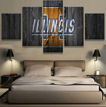 University of Illinois College Barnwood Style Canvas - The Force Gallery