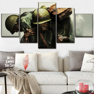 Army Marines Medical Soldier Patriotic Canvas Print Wall Home Decor Five Piece - The Force Gallery