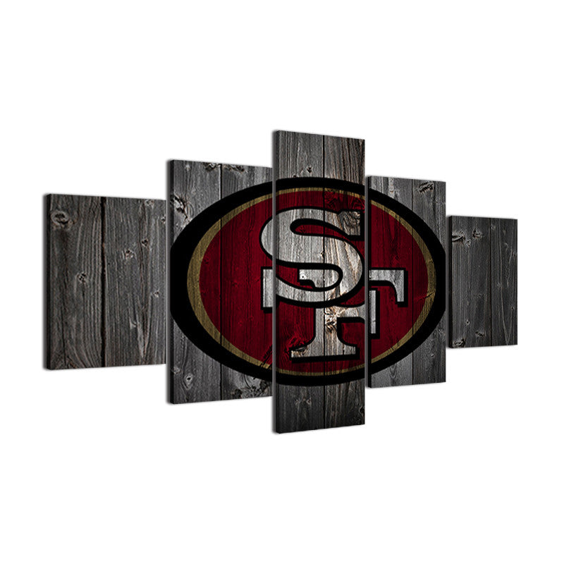 San Francisco 49ers Wall Canvas - An Outstanding Barnwood-Style Print ...
