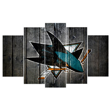 San Jose Sharks Hockey Barnwood Style Canvas - The Force Gallery