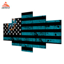 Miami Dolphins Football American Flag Canvas - The Force Gallery