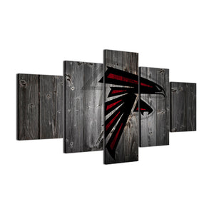 Atlanta Falcons Football Barnwood Style Canvas - The Force Gallery