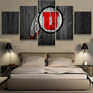 Utah Utes Football College Canvas Barnwood Style - The Force Gallery