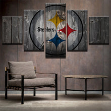 Pittsburgh Steelers Football Canvas Barnwood Style - The Force Gallery