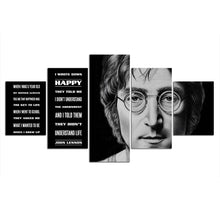 John Lennon Beatles Quote Five Piece Canvas Wall Art Home Decor Multi Panel 5 - The Force Gallery