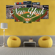 New York Yankees Stadium Baseball Framed Five Piece Canvas - The Force Gallery