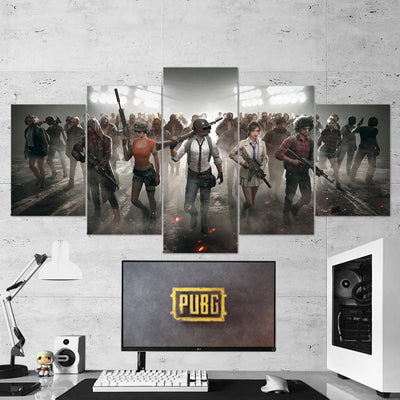 PUBG PlayerUnknown Battleground Canvas Wall Art Print Home Decor 5 Piece - The Force Gallery