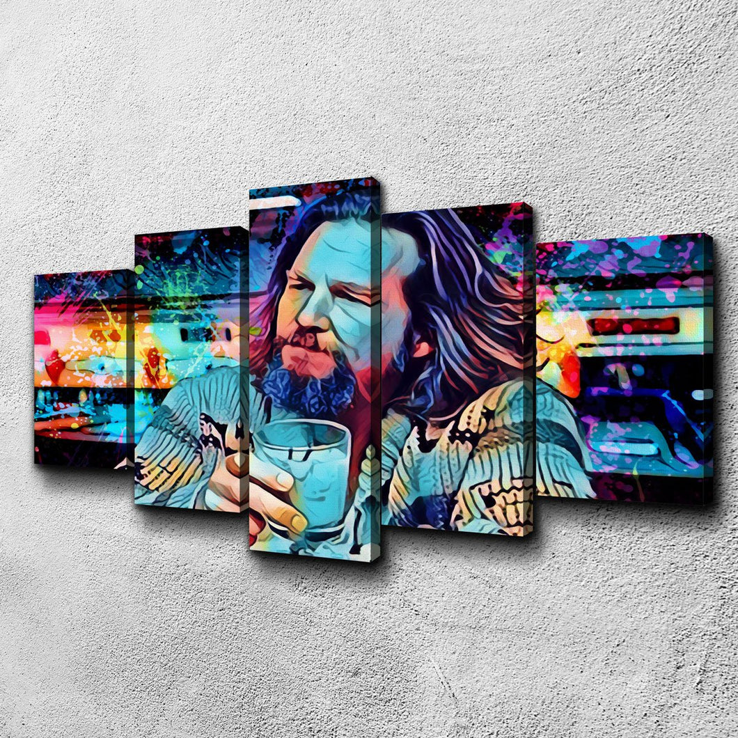 The Big Lebowski The Dude Five Piece Canvas Wall Art Home Decor Multi Panel 5 - The Force Gallery