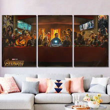 Avengers Last Supper Marvel Comic Heroes Framed Canvas Home Decor Wall Art Multiple Choices 1 3 4 5 Panels
