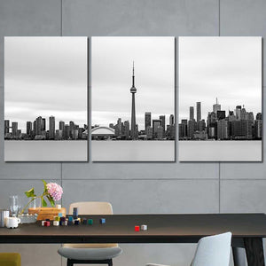 CN Tower Toronto Canada Framed Canvas Home Decor Wall Art Multiple Choices 1 3 4 5 Panels