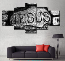 Jesus is my Rock Christian Five Piece Canvas Wall Art Home Decor Multi Panel 5