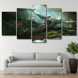 X-Wing Destroyed Star Wars Five Piece Canvas Wall Art Home Decor Multi Panel 5