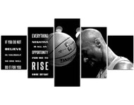 Kobe Bryant Basketball Legend Quote Five Piece Canvas Wall Art Home Decor Multi Panel 5