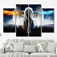 Angel Good Evil Framed Canvas Home Decor Wall Art Multiple Choices 1 3 4 5 Panels