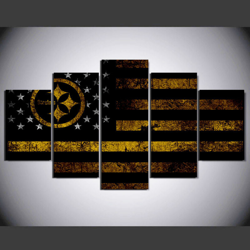 Pittsburgh Steelers American Flag Wall Print - Show Your Team