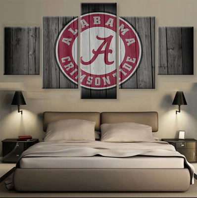 Alabama Crimson Tide College Football Barn Wood Style Print (not actual barnwood) - The Force Gallery