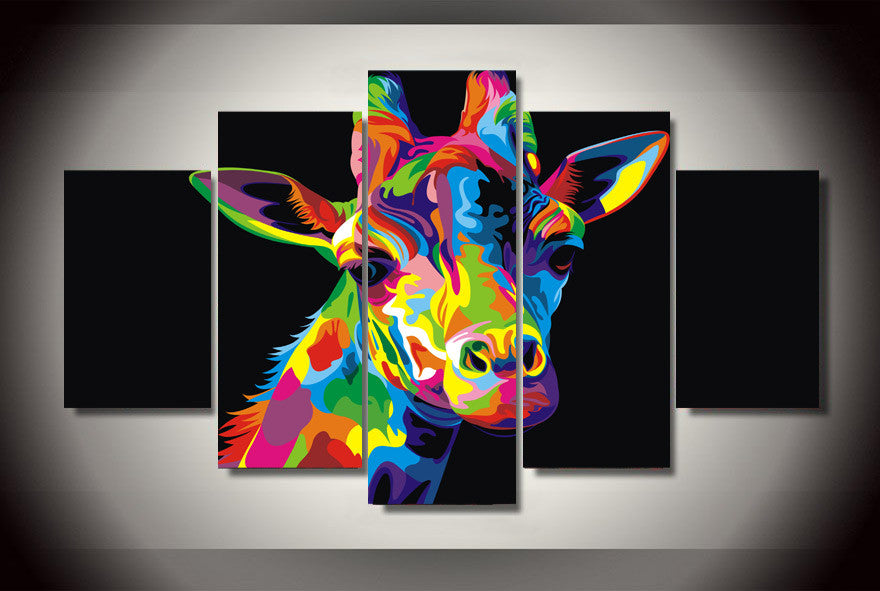 Colorful Giraffe Abstract - The Force Gallery