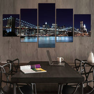 New York Bridge at Night - The Force Gallery