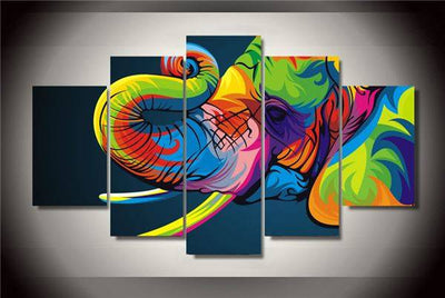 Colorful Elephant Abstract - The Force Gallery