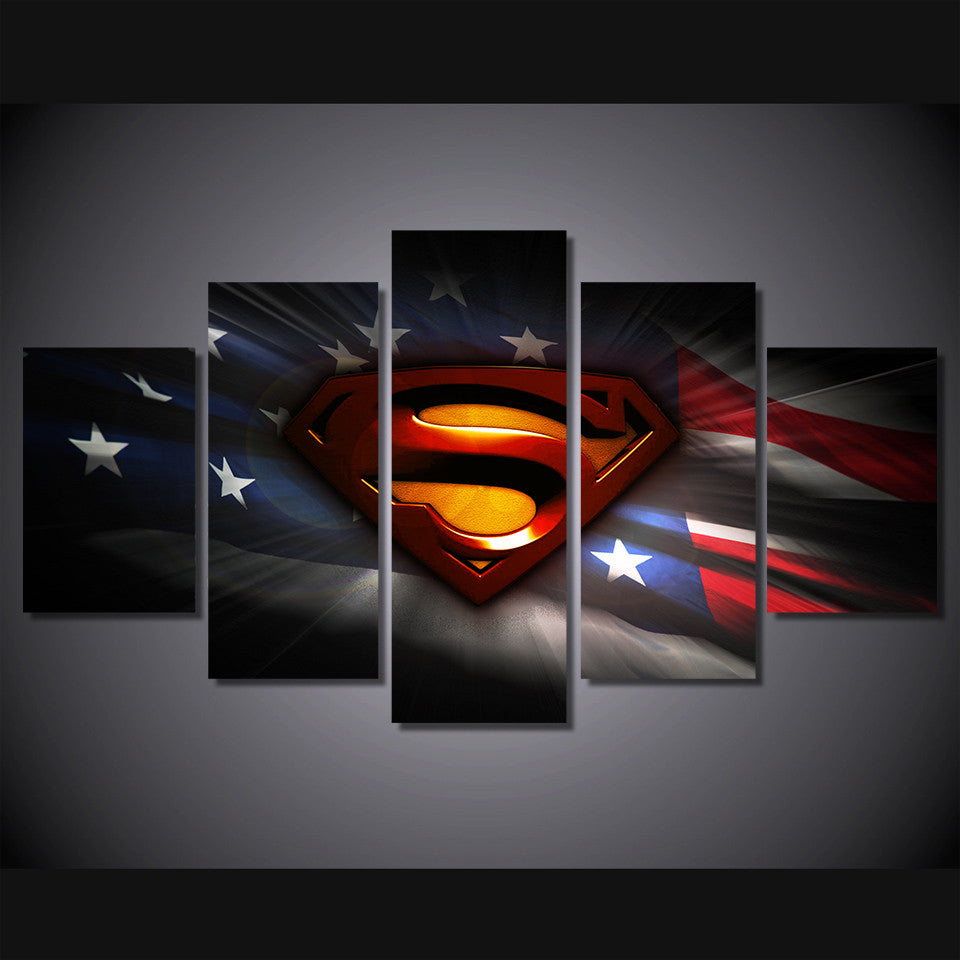 Superman with American Flag - The Force Gallery
