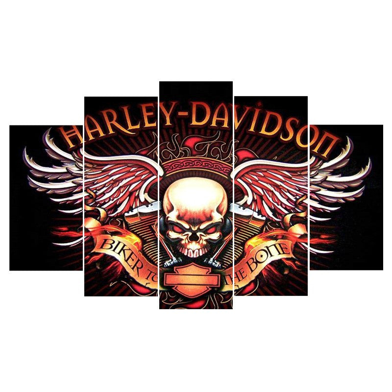 Harley Davidson Motorcycles Skull Canvas Print – The Force Gallery