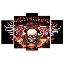 Harley Davidson Motorcycles Skull Canvas Print - The Force Gallery