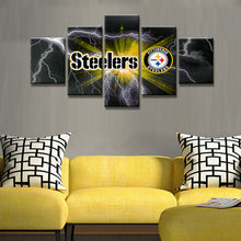 Pittsburgh Steelers Football Canvas Print Wall Art Five Piece Home Decor - The Force Gallery