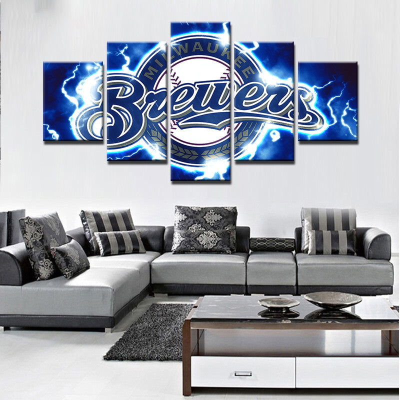Milwaukee Brewers Baseball Canvas Print - The Force Gallery