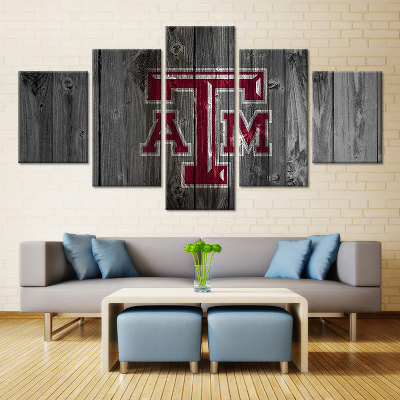Texas A&M College Football Barn Wood Style Canvas (not actual barnwood) - The Force Gallery