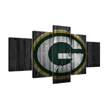 Green Bay Packers Football Canvas Barn Wood Style - The Force Gallery