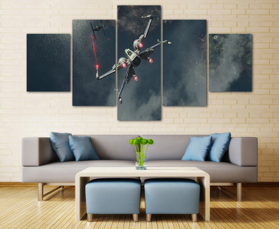 Star Wars Rogue One X-Wing Fight Canvas Print - The Force Gallery