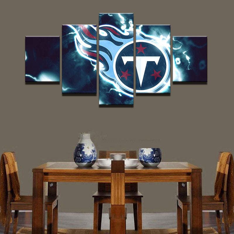 Home Decor 5 Pcs Tennessee Titans Canvas Painting Prints Wall Art