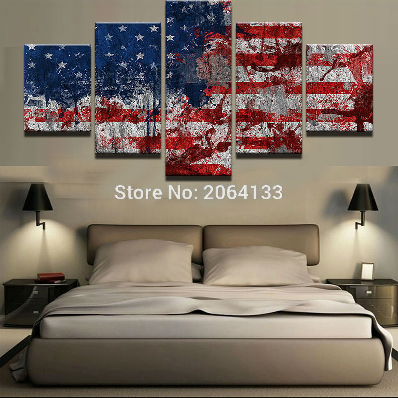 Abstract American Flag Canvas Print – The Force Gallery