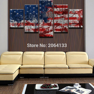 Abstract American Flag Canvas Print - The Force Gallery