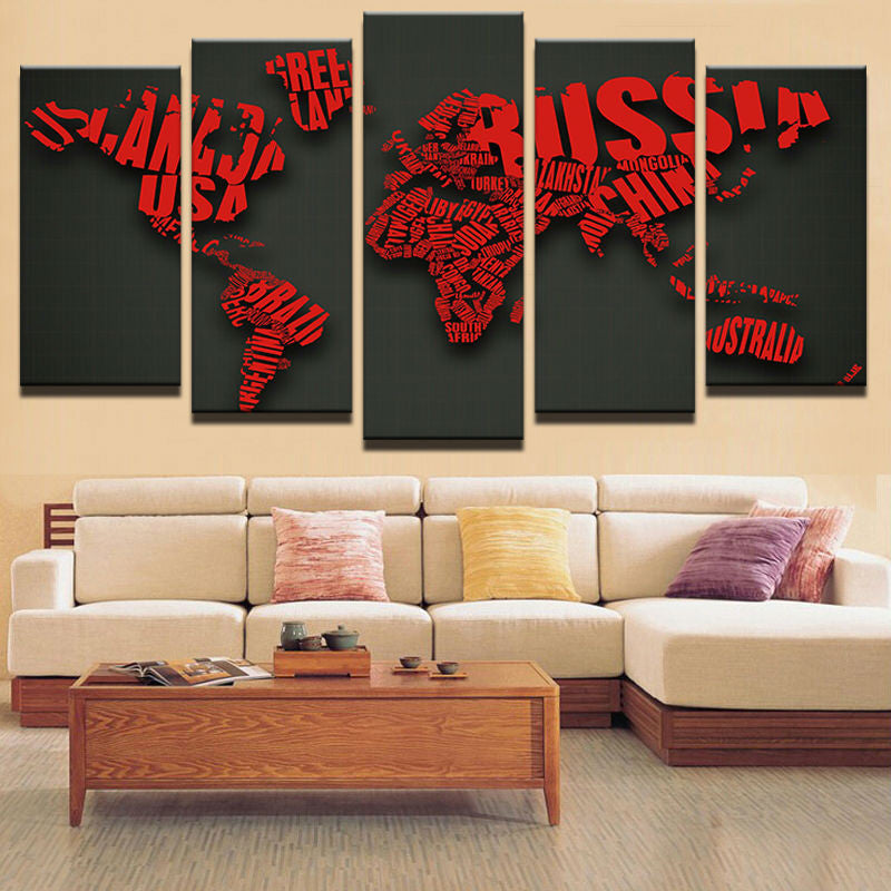 World Map Names Canvas - The Force Gallery