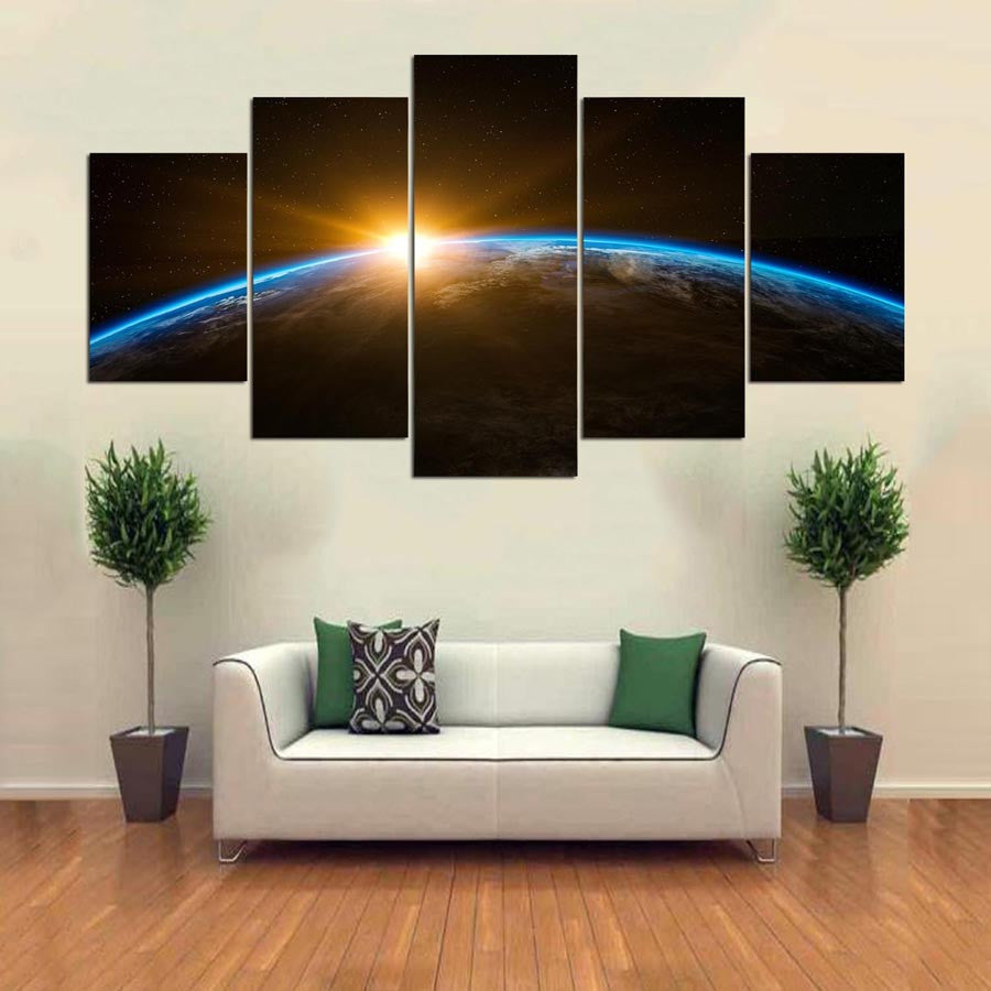 Sunset Earth Space Canvas - The Force Gallery