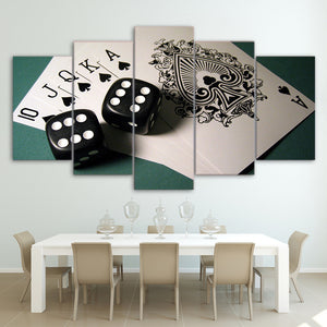 Royal Flush Gambling Poker Canvas - The Force Gallery
