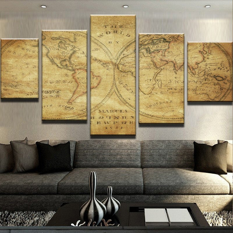 Old World Rustic Map - The Force Gallery