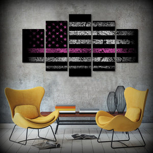 American Flag with Pink Line - The Force Gallery