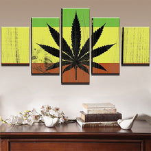 Marijuana Colorful Wood Look Canvas - The Force Gallery