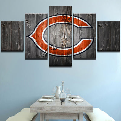 Chicago Bears Barn Wood Style Canvas - The Force Gallery