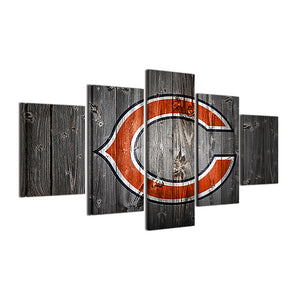 Chicago Bears Barn Wood Style Canvas - The Force Gallery