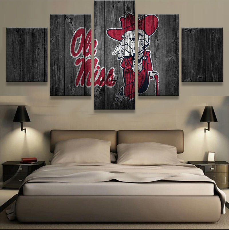 Ole Miss Barnwood style canvas Mississippi College - The Force Gallery